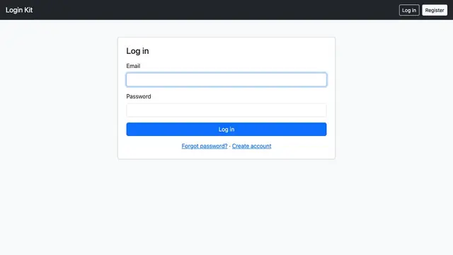 Secure Login & Registration Kit — Login screen