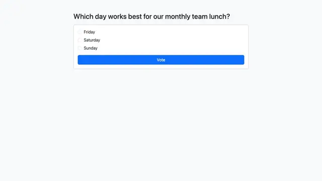 Poll & Voting System — Public voting page